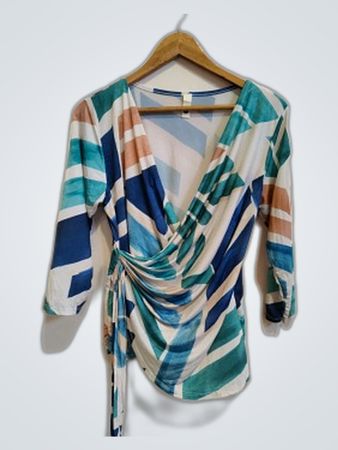 J.Crew Printed Wrap Blouse