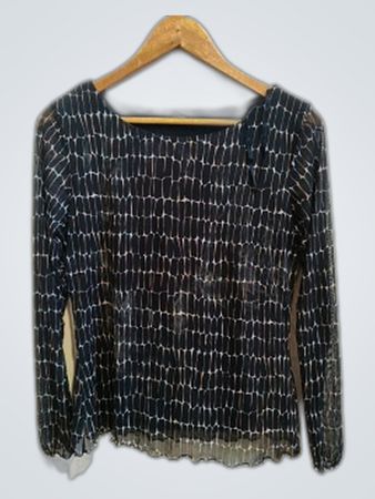 s.Oliver Black Label Sheer Geometric Print Blouse