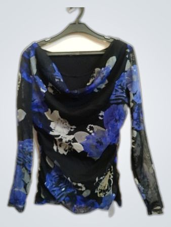 Printed Draped Blouse