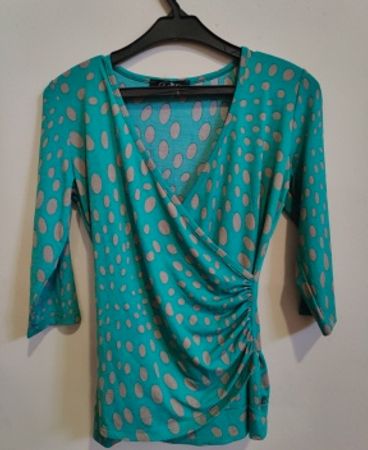 Lady Lol Printed Wrap Blouse