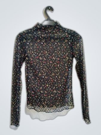 Tally Weijl Sheer Floral Mesh Blouse