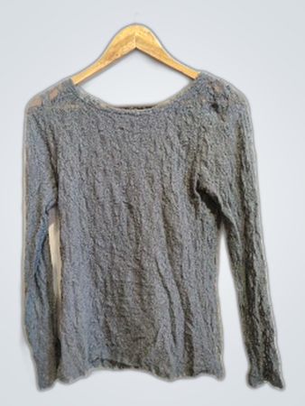 Gray Long-Sleeve Top