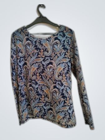 Long Sleeve Paisley Blouse
