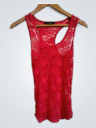 Jennifer Taylor Red Lace Cami Top