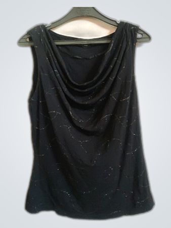 Promiss Black Cowl Neck Top