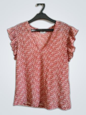 JDY Ruffle Sleeve V-Neck Blouse