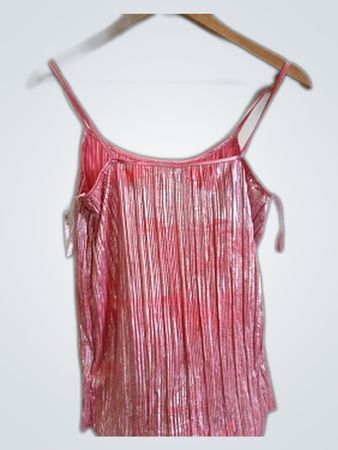 Flame Pink Metallic Cami Top