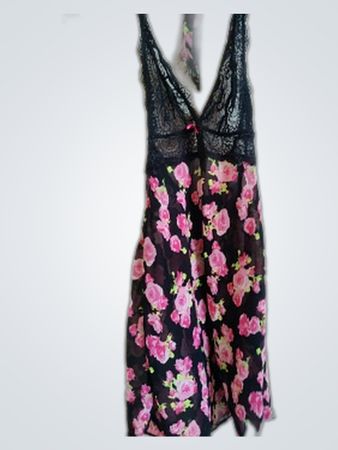 Unbranded Black Lace Floral Mini Dress