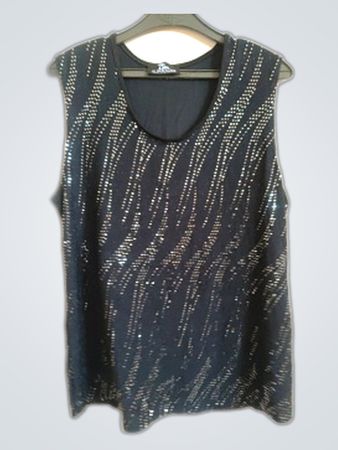 Alparadise Black Sequin Tank Top