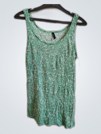 Laura Collection Green Floral Cami Top