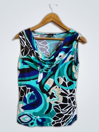 s.Oliver Selection Abstract Print Cowl Neck Top