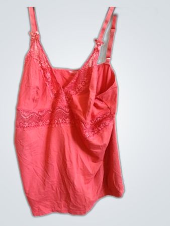 Pink Lace Trim Camisole Top