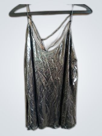 MSMP Metallic Spaghetti Strap Top