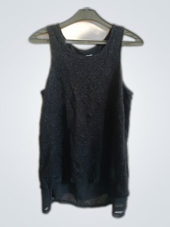 Guess Black Glitter Tank Top