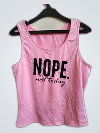 Unbranded Pink Graphic Tank Top - NOPE Not Today