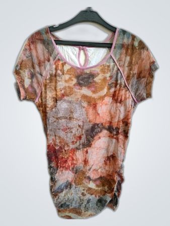 Unbranded Sheer Abstract Print Blouse