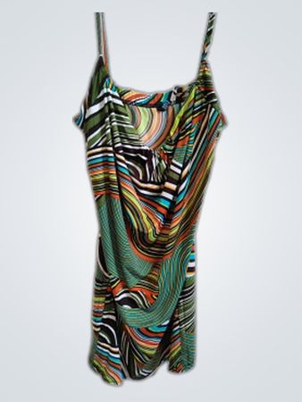 AMISU Multicolored Striped Dress