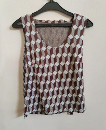 Unbranded Geometric Print Sleeveless Top