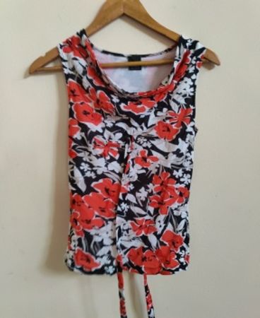 s.Oliver Floral Sleeveless Draped Top