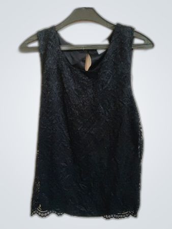 Infinity Black Lace Tank Top