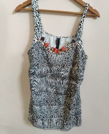 São Paulo Zebra Print Tank Top
