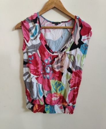 Comma Abstract Floral Sleeveless Top