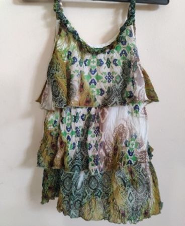 Blueise Ruffled Sleeveless Blouse