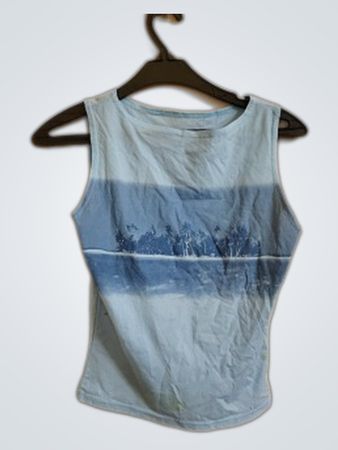 Dungaree Blue Graphic Tank Top