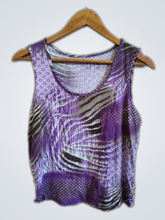 Unbranded Purple Abstract Pattern Tank Top