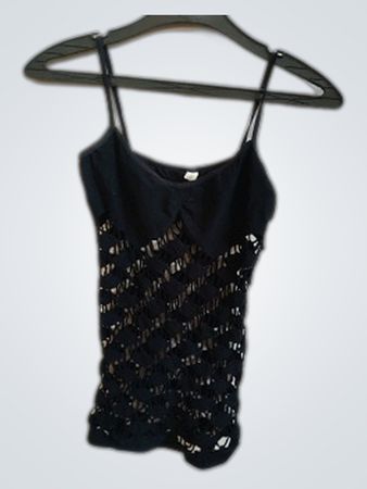 Unbranded Black Mesh Cami Top