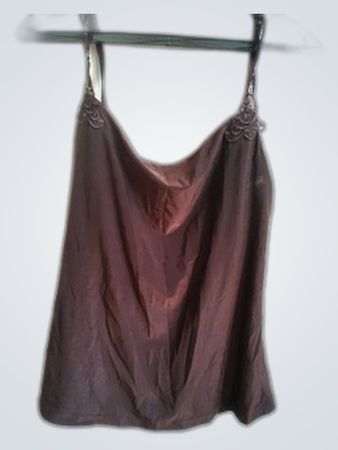 Brown Satin Cami Top