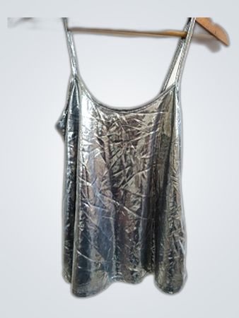 Ayanapapa Silver Metallic Cami Top