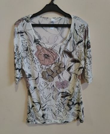 Mango Floral Print Blouse