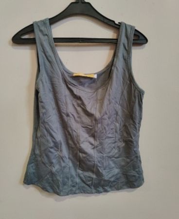 BIBA Grey Satin Tank Top