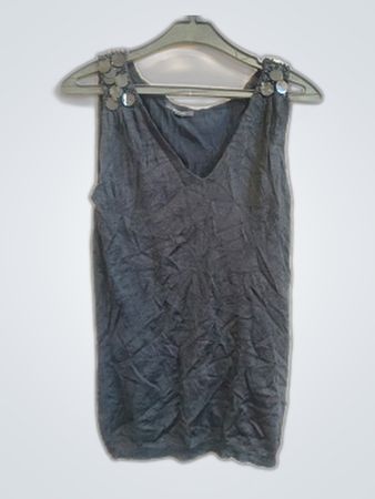Marni Black Beaded Strap Cami Top