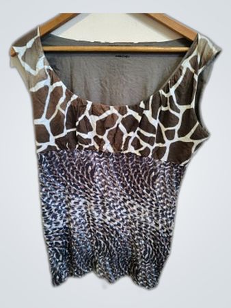 Marc Cain Animal Print Sleeveless Blouse