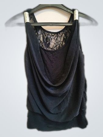 Unbranded Black Lace Sleeveless Top