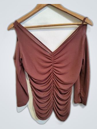 Lota Off-Shoulder Sheer Blouse