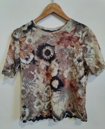 Unbranded Floral Print Short Sleeve Blouse