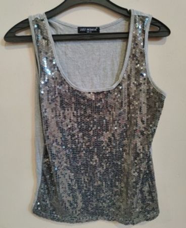 Just Woman Sequin Tank Top