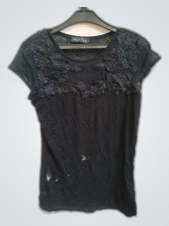 Melisse Black Lace Detail Sleeveless Top