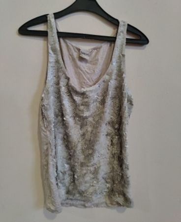 Objet Clothing Sequin Fringe Tank Top