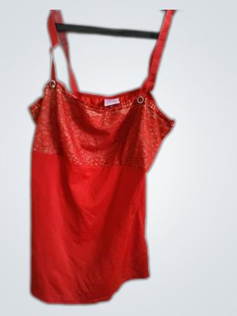 Murale Red Lace Cami Top