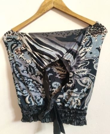 Unbranded Paisley Print Sleeveless Crop Top