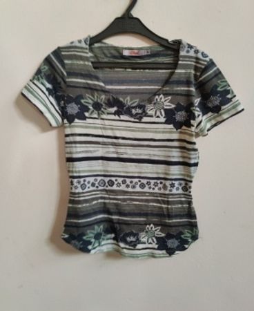 Alviero Striped Floral Cami Top