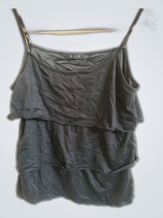 Black Tiered Tank Top