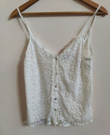 Guts & Gusto White Lace Cami Top