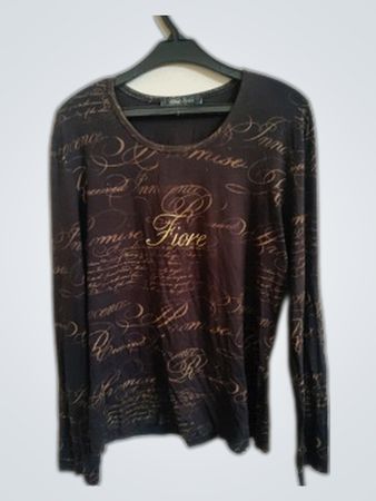 s.Oliver Long Sleeve Script Print Blouse