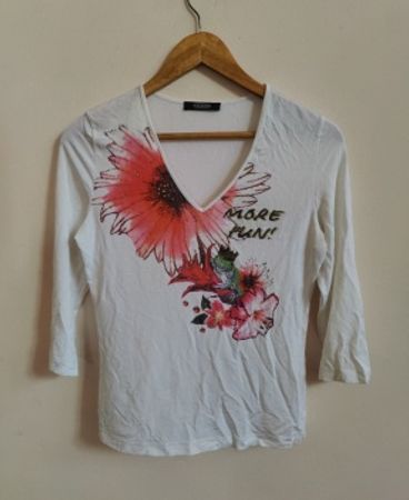Volopato Floral Print V-Neck Top