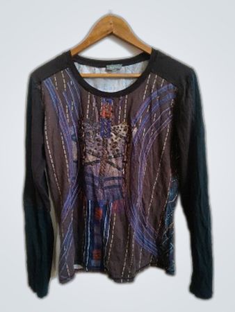 Marc Aurel Abstract Printed Long-Sleeve Top